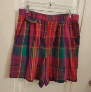 1990s Plaid Women's Shorts - Multicolor - Size L